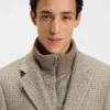 Detachable-inner coat in a slim fit