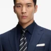 Diagonal-stripe tie in a silk blend