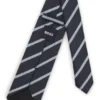 Diagonal-stripe tie in a silk blend