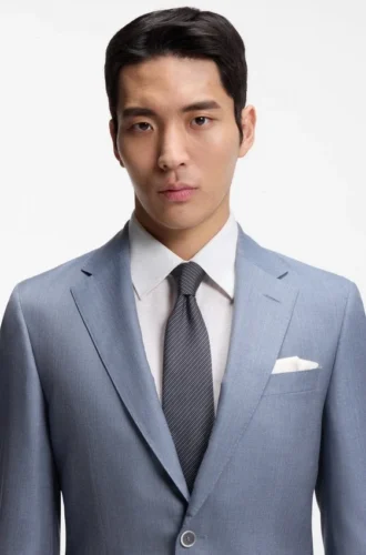 Diagonal-stripe tie in Italian-made silk jacquard