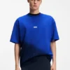 Dip-dyed logo T-shirt in cotton jersey