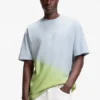 Dip-dyed logo T-shirt in cotton jersey