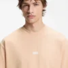 Dip-dyed logo T-shirt in cotton jersey