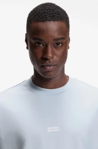 Dip-dyed logo T-shirt in cotton jersey