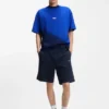 Dip-dyed logo T-shirt in cotton jersey