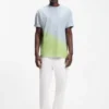 Dip-dyed logo T-shirt in cotton jersey