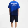 Dip-dyed logo T-shirt in cotton jersey