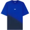 Dip-dyed logo T-shirt in cotton jersey