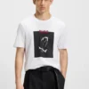 Dobermann-print T-shirt in cotton jersey