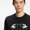 Dobermann-print T-shirt in cotton jersey