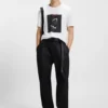 Dobermann-print T-shirt in cotton jersey