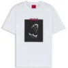 Dobermann-print T-shirt in cotton jersey