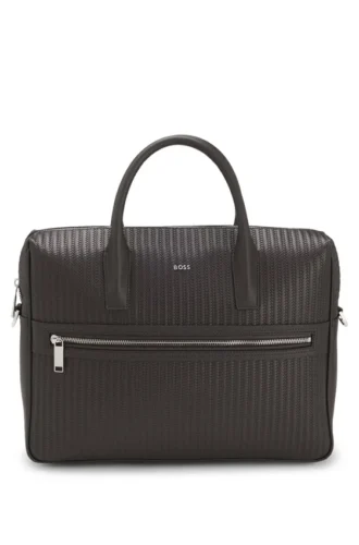 Document case with embossed pattern
