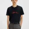 Dog-artwork T-shirt in cotton jersey