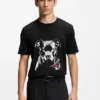 Dog-artwork T-shirt in cotton jersey