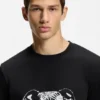 Dog-artwork T-shirt in cotton jersey