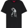 Dog-artwork T-shirt in cotton jersey