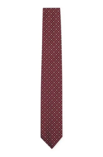 Dot-motif tie in a silk blend