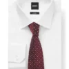 Dot-motif tie in a silk blend