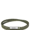 Double-braided green cuff with logo closure
