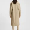 Double-breasted coat in virgin wool and cashmere