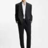 Double-breasted suit jacket in wool-blend twill Double-breasted suit jacket in wool-blend twill