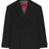 Double-breasted suit jacket in wool-blend twill Double-breasted suit jacket in wool-blend twill