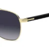 Double-bridge sunglasses in black and gold tones Double-bridge sunglasses in black and gold tones