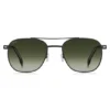 Double-bridge sunglasses in black steel Double-bridge sunglasses in black steel
