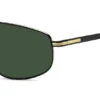 Double-bridge sunglasses in black with gold-tone trims Double-bridge sunglasses in black with gold-tone trims