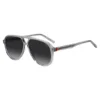 Double-bridge sunglasses in transparent acetate