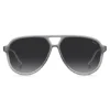 Double-bridge sunglasses in transparent acetate
