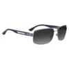 Double-bridge sunglasses with blue temples Double-bridge sunglasses with blue temples