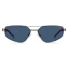 Double-bridge sunglasses with cut-out logo