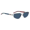 Double-bridge sunglasses with cut-out logo