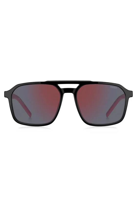 Double-bridge sunglasses with two-tone end tips Double-bridge sunglasses with two-tone end tips