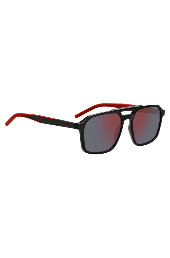 Double-bridge sunglasses with two-tone end tips Double-bridge sunglasses with two-tone end tips