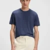 Double-collar T-shirt in cotton and silk Double-collar T-shirt in cotton and silk