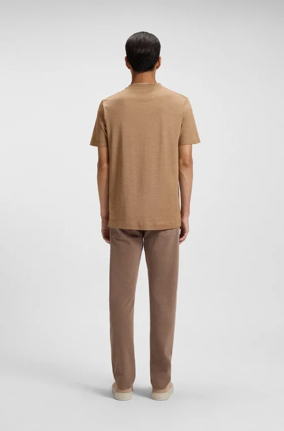 Double-collar T-shirt in cotton and silk Double-collar T-shirt in cotton and silk