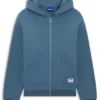 Double-layered zip-up hoodie in a cotton blend