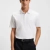 Double-monogram polo shirt in mercerised cotton