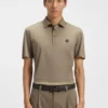 Double-monogram polo shirt in mercerised cotton