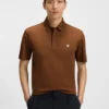 Double-monogram polo shirt in mercerised cotton