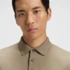 Double-monogram polo shirt in mercerised cotton