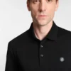 Double-monogram polo shirt in mercerised cotton