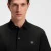 Double-monogram polo shirt in mercerised cotton