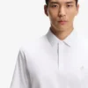 Double-monogram polo shirt in mercerised cotton