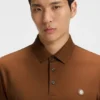 Double-monogram polo shirt in mercerised cotton