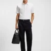 Double-monogram polo shirt in mercerised cotton