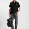 Double-monogram polo shirt in mercerised cotton